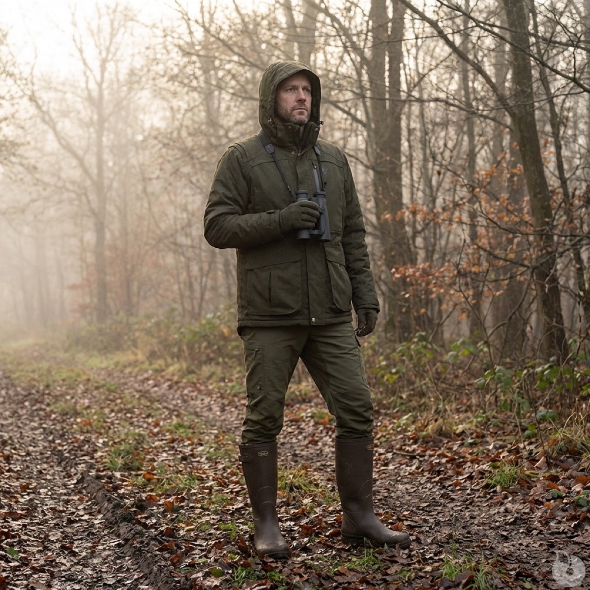 Veste de chasse en action pour illustter