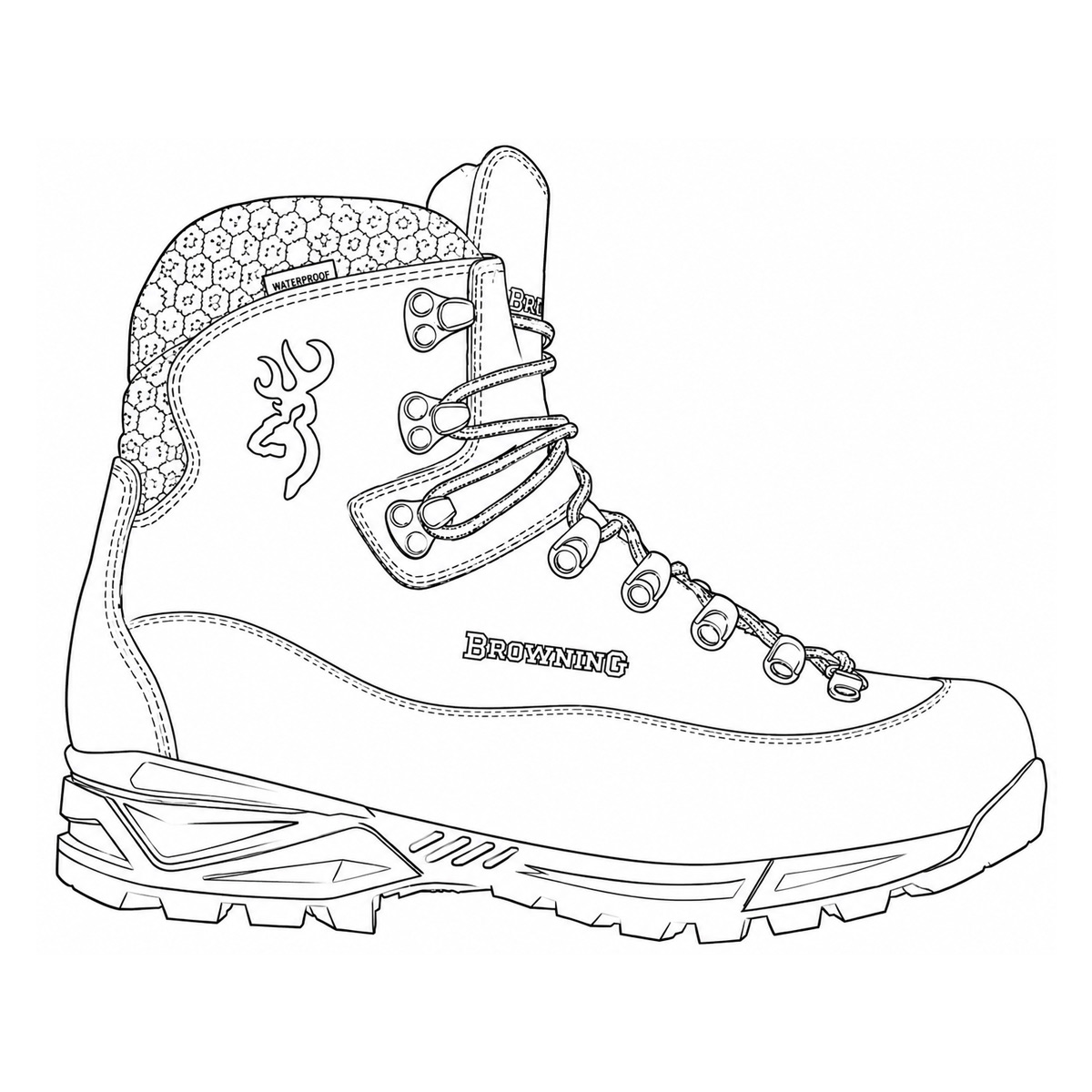 Illustration technique des chaussures de chasse Browning Taurus dans le cadre de la comparaison avec la chaussure de chasse Browning Huntsman II